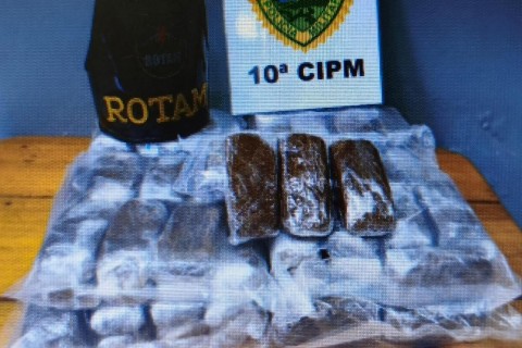 HOMEM É PRESO EM LARANJEIRAS DO SUL TRANSPORTANDO MAIS DE 10 QUILOS DE HAXIXE