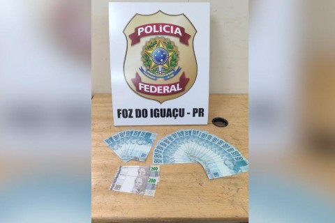 PF apreende R$ 3 mil em notas falsas em Santa Terezinha de Itaipu